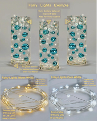 Perles "flottantes" en or rose clair - Décorations de vase sans trou Jumbo/Tailles assorties