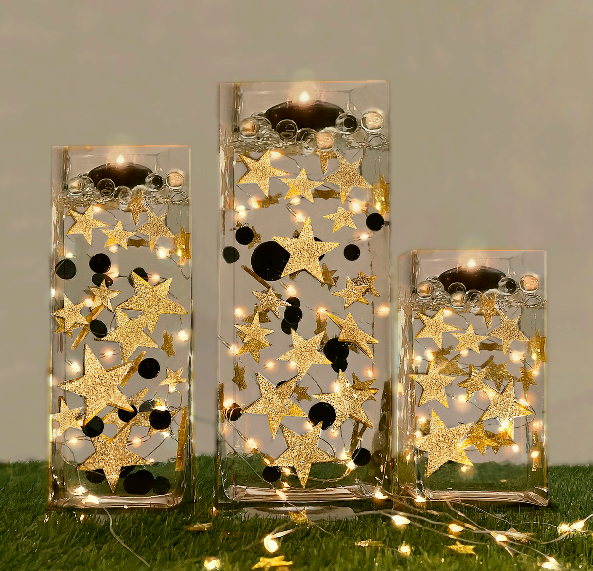 Transparent Water Gels Premeasured Kits-Each 1 Pkt Fills 1 GL of Gels for Floating Your Vase Decorations-No Guessing! Best Results-Not Including Pearls
