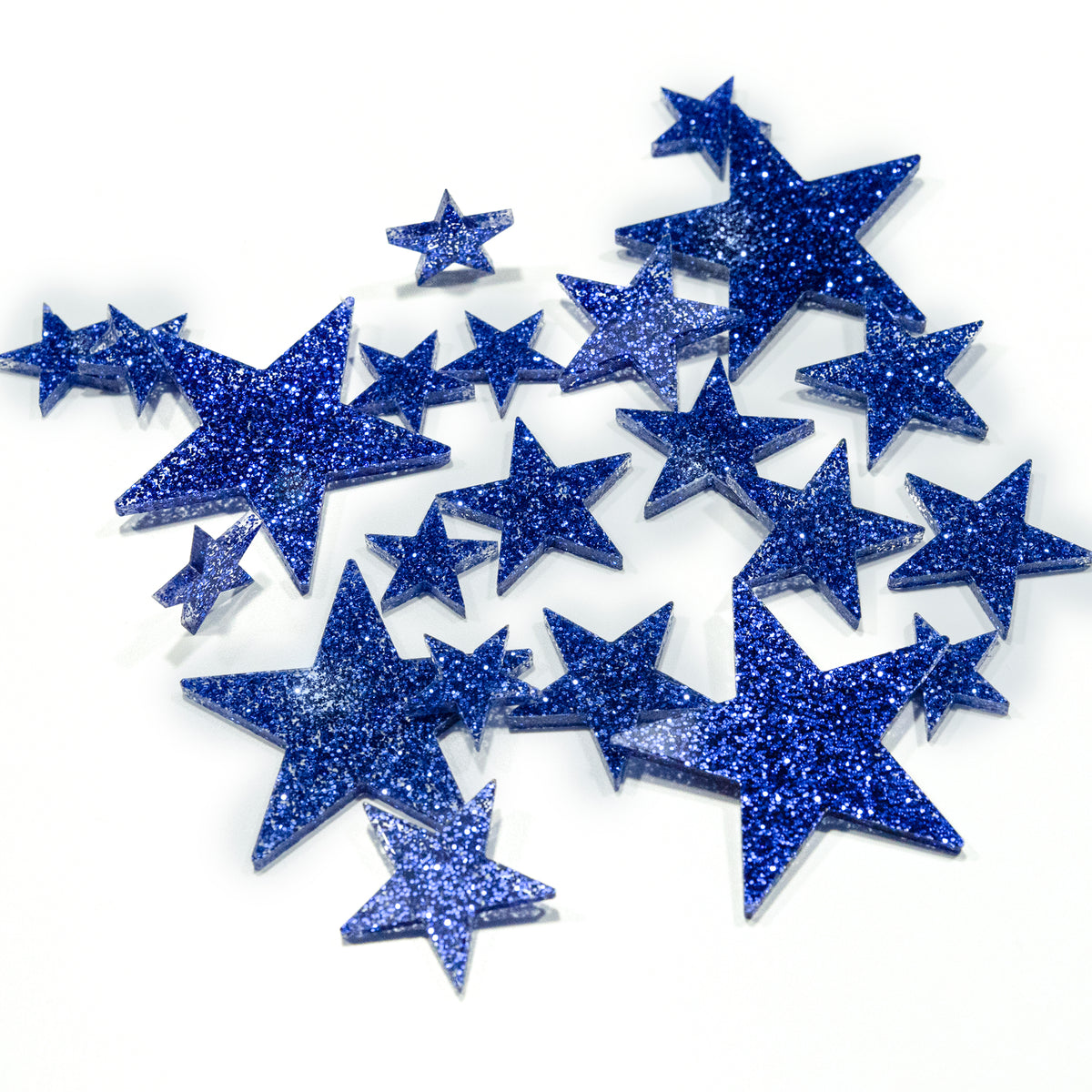 50 Blue Floating Stars-Sparkling Large Size-Fills 1 Gallon for Your Vases-Including Transparent Floating Gels Kit-Option: 3 Submersible Fairy Lights