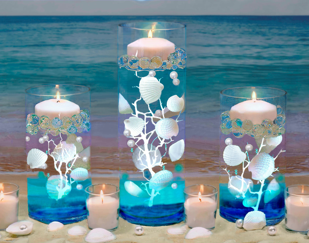 Transparent Water Gels Premeasured Kits-Each 1 Pkt Fills 1 GL of Gels for Floating Your Vase Decorations-No Guessing! Best Results-Not Including Pearls