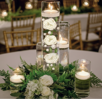 7 Country Roses - White/Off White - Realistic - Vase Decoration