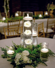 7 Rosal Primavera Flotante - Blanco/Blanco Roto - Decoración Florero