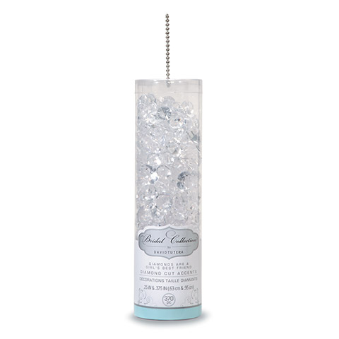 * Liquidation * 370 pièces d'accents transparents taillés en diamant - Collection nuptiale David Tutera pour décorations de vase et dispersion de table
