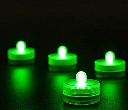 Bougies Chauffe-Plat LED Submersibles Vertes - Étanches