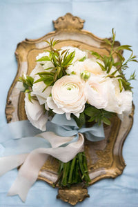 Spring Rose Bouquet - Ivory, Blush, & Peach