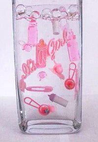 60 Floating Pink Baby Shower Pacifiers, Safety Pins, Lace Umbrella & more-Fills 1 Gallon of Floating Decorations & Extra Transparent Gels For Floating Effect-With Exclusive Measured Floating Gels Prep Bag-Option 3 Submersible Fairy Lights Strings