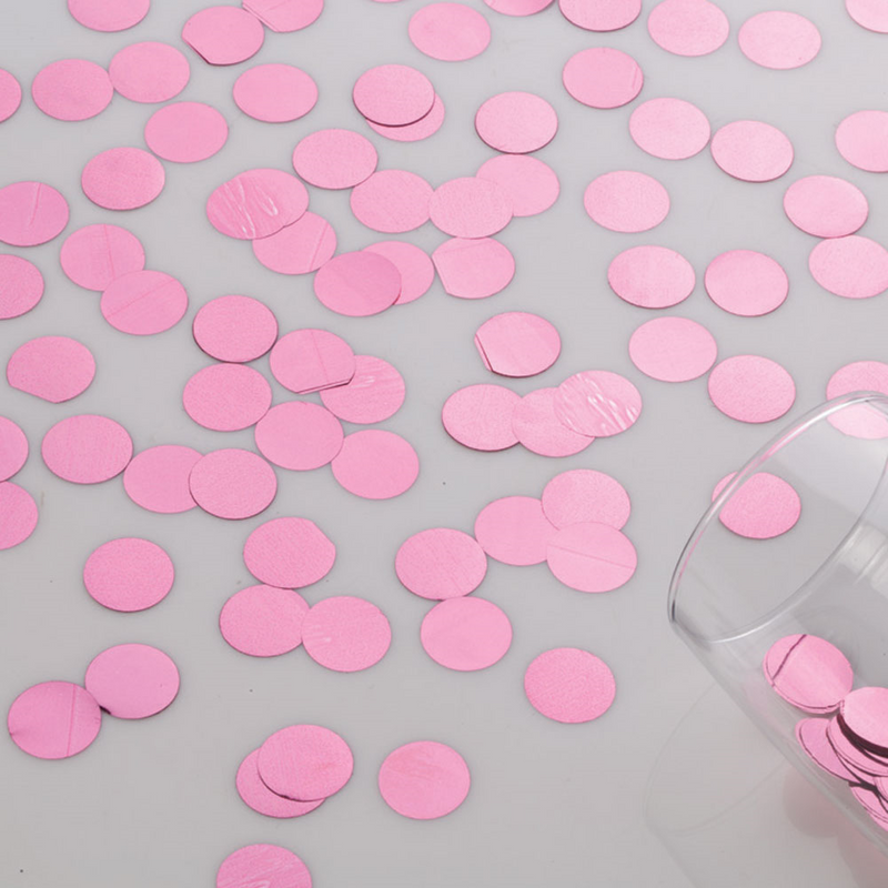 "Floating" Metallic Pink Confetti - 1 Pk 2000pc - 1 Set Fills 1 GL Floating for Vases-Option of Fairy Lights - Vase Decorations - Table Scatter