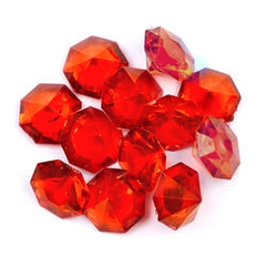 *LIQUIDACIÓN* 1 LB. Gemas de diamantes rojos brillantes - Decoraciones de jarrones gigantes y dispersión de mesa