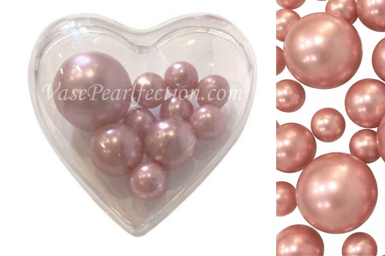 "Floating" Big Heart Submersible & Fillable with Your Choice of Pearls colors- Stunning Centerpiece Decorations