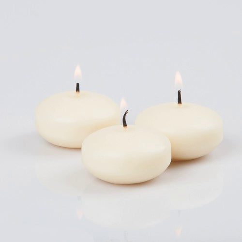 Bougies flottantes de 5,1 cm. Lot de 3 bougies non parfumées.