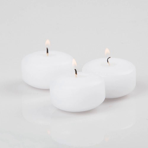 Bougies flottantes de 5,1 cm. Lot de 3 bougies non parfumées.
